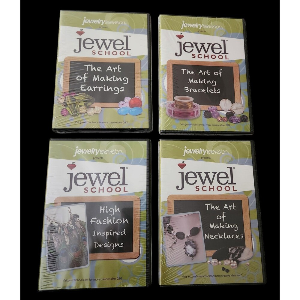 4 DVD Lot Jewelery Television Jewel School Necklaces Earrings Bracelets Fashion